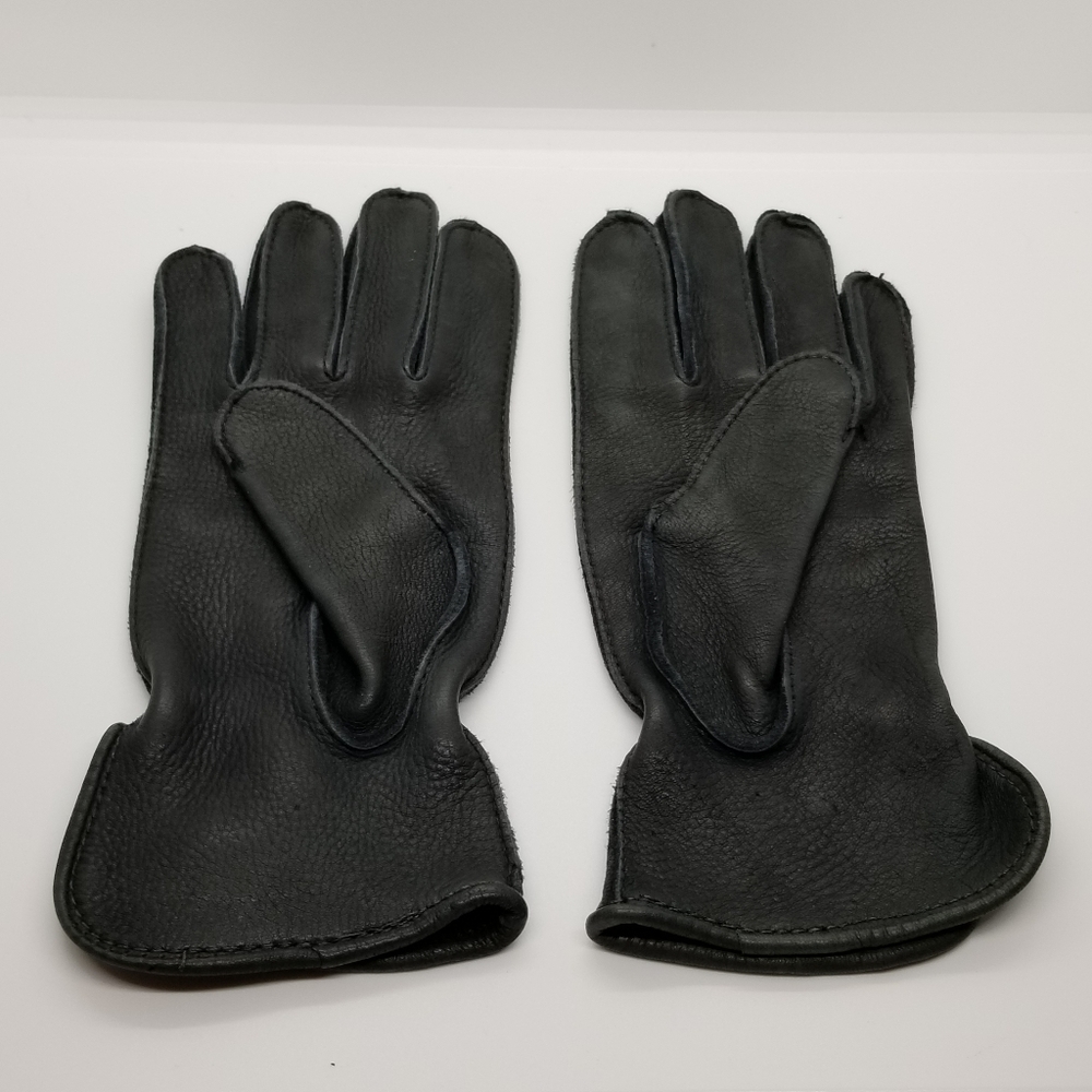dark gray deer skin gloves size 7 - Picture 2 of 7